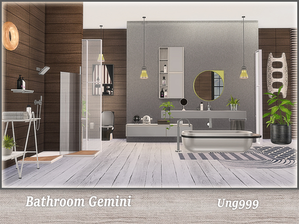 Sims 4 Bathroom Gemini by ung999 at TSR