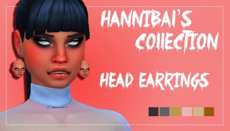 Hannibal’s Collection Head Earrings by Weepingsimmer at SimsWorkshop