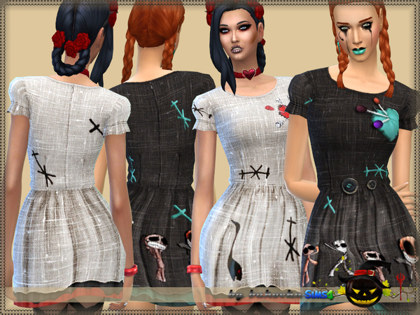 Sims 4 Dress Voodoo Doll A by bukovka at TSR