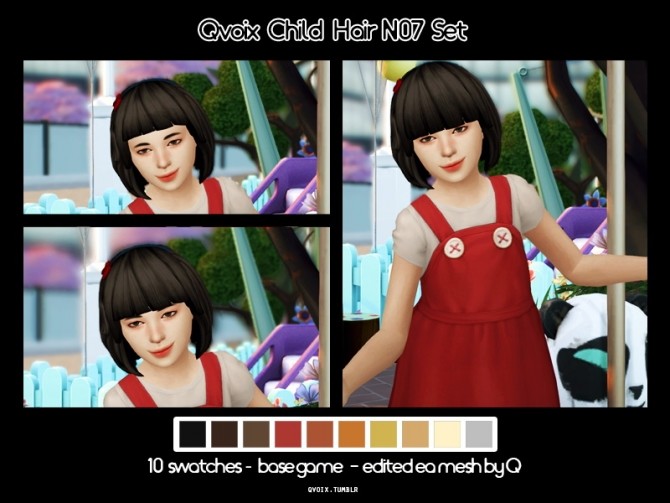 Sims 4 Hair N17 kids at qvoix – escaping reality