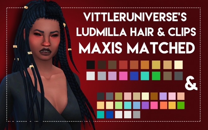 Sims 4 VittlerUniverse’s Ludmilla Hair & Clips by Weepingsimmer at SimsWorkshop