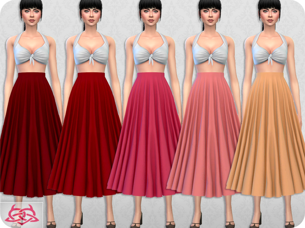 Sims 4 The Vanora Skirt by Colores Urbanos at TSR