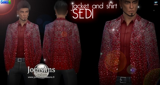 Sims 4 Sedi jacket and shirt at Jomsims Creations