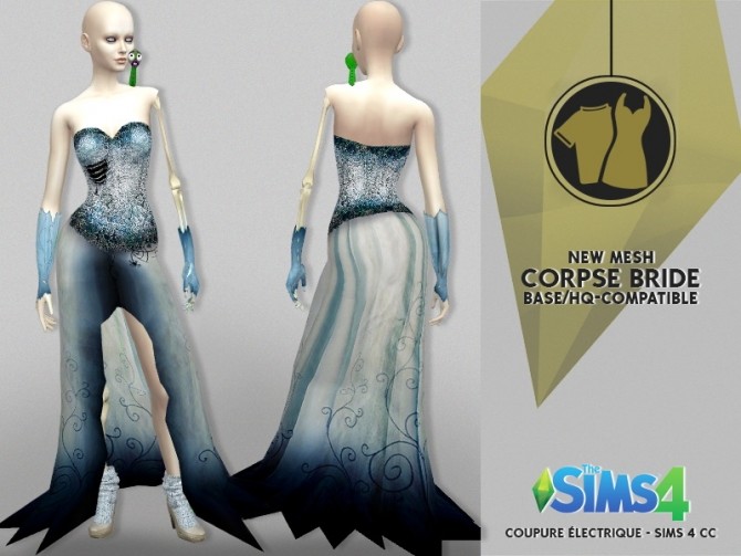 Sims 4 CORPSE BRIDE SET at REDHEADSIMS