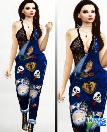 Unbalance dungarees by missmerrythesims at L’UniverSims