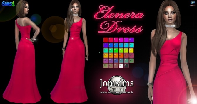 Sims 4 Elenera Dress at Jomsims Creations