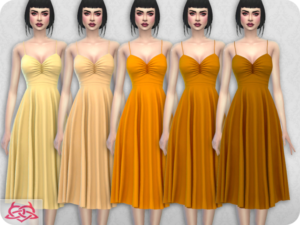 Sims 4 Claudia dress RECOLOR 3 by Colores Urbanos at TSR