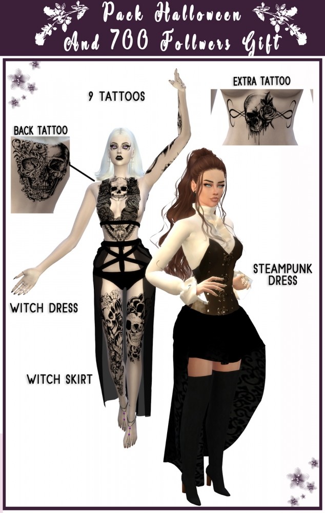 Sims 4 HALLOWEEN PACK AND 700 FOLLOWERS GIFT at BlueRose Sims