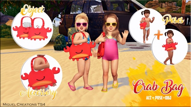 Sims 4 Beach set for kids at Victor Miguel