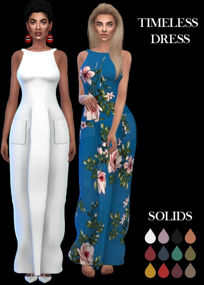 Sims 4 Timeless Dress at Leo Sims