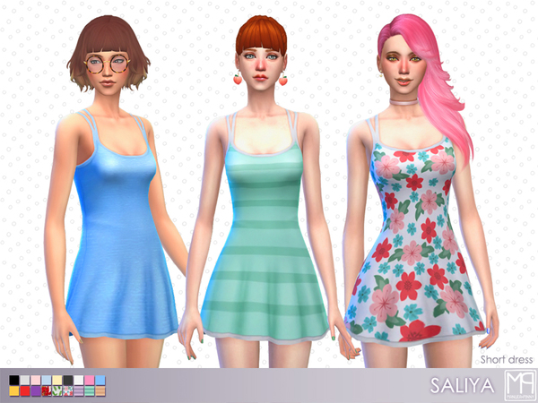 Sims 4 ManueaPinny Saliya dress by nueajaa at TSR