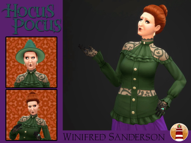 Sims 4 HOCUS POCUS Sanderson sisters by Waterwoman at Akisima