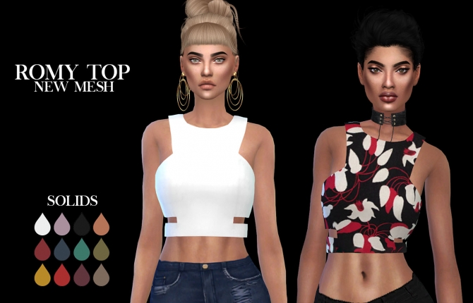 Romy Top at Leo Sims » Sims 4 Updates