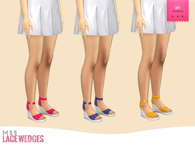 Sims 4 Lace Wedges by midnightskysims at SimsWorkshop