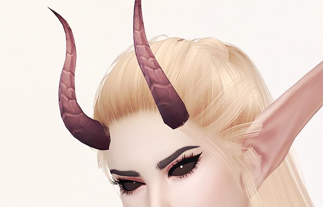 Sims 4 Lildari WoW Demon Hunter horns conversion (smaller version) at Valhallan