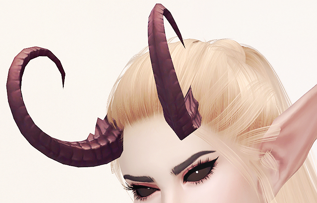 Sims 4 Lildari WoW Demon Hunter horns conversion (smaller version) at Valhallan