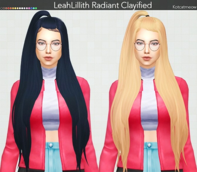 Sims 4 Leahlillith Radiant Hair Clayified at KotCatMeow