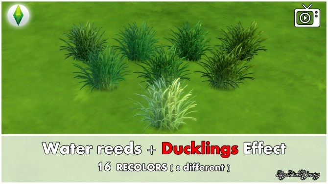 Sims 4 Water reeds + Ducklings Effect by Bakie at TSR