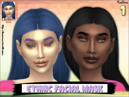Ethnic Facial Mask Set 1 by KaiSimsCC at SimsWorkshop
