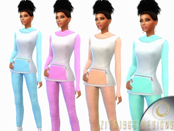 Sims 4 Soft Pastel outfit by ZitaRossouw at TSR