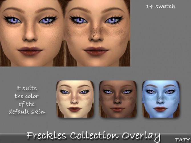 Sims 4 Freckles collection overlay at Taty – Eámanë Palantír