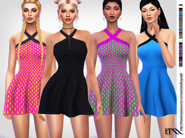 Sims 4 Carolyn Dress by EsyraM at TSR