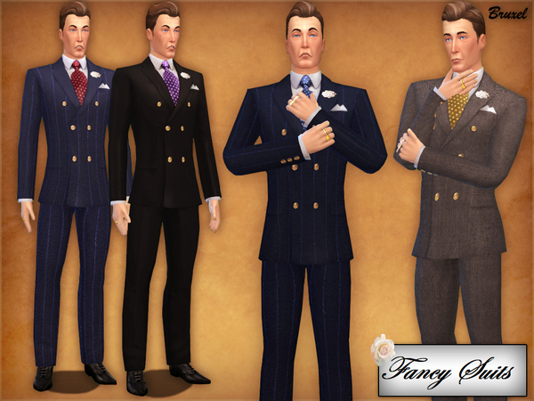 Sims 4 Fancy Suits by Bruxel at TSR