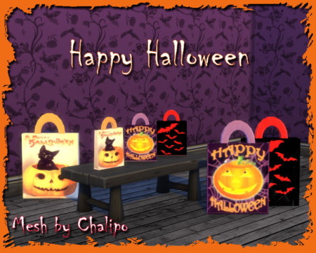 Halloween bag and spider at All 4 Sims
