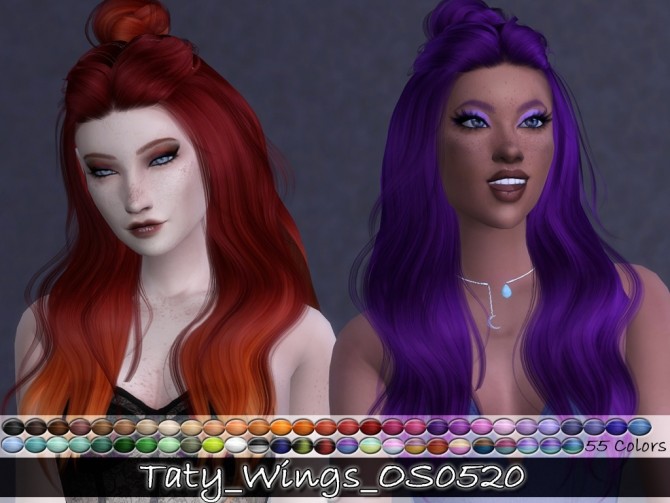 Sims 4 Wings OS0520 hair retextures at Taty – Eámanë Palantír
