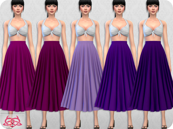 Sims 4 The Vanora Skirt by Colores Urbanos at TSR