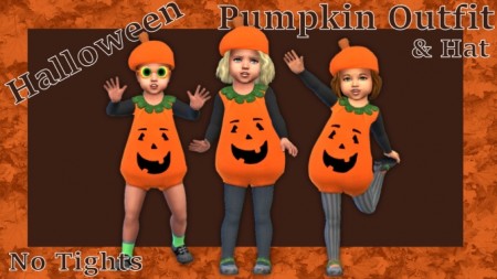 Toddlers Pumpkin Outfit & Hat at Seger Sims