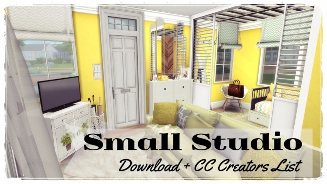 Sims 4 Small Studio at Dinha Gamer