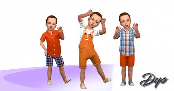 Sims 4 NSBC orange outfit by Dyokabb at Les Sims4