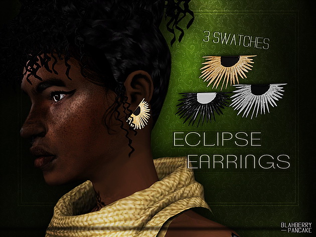 Sims 4 Eclipse Earrings at Blahberry Pancake