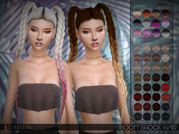 Sims 4 Boom Shock Hair by Leah Lillith at TSR