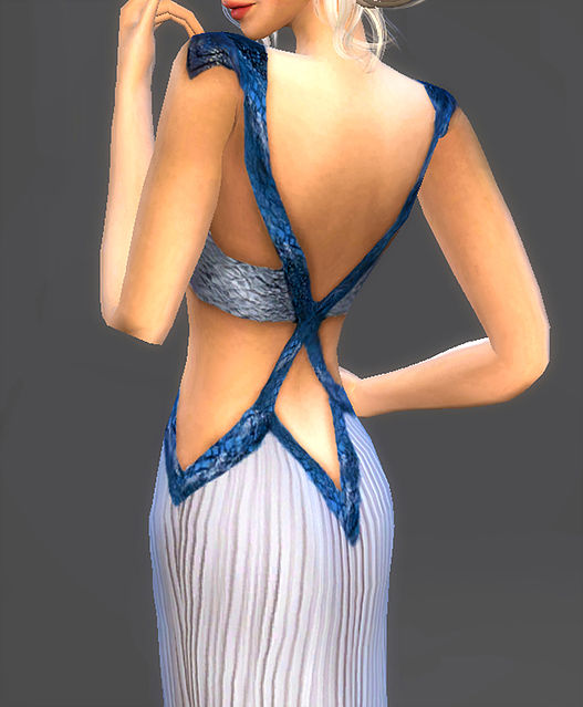 Sims 4 Meereen Cutout Gown Daenerys Targaryen at Magnolian Farewell