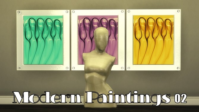 Sims 4 2 sets modern paintings at Seger Sims