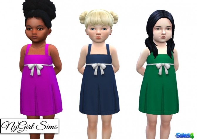 Sims 4 Pleated Tank Dress with Bow at NyGirl Sims