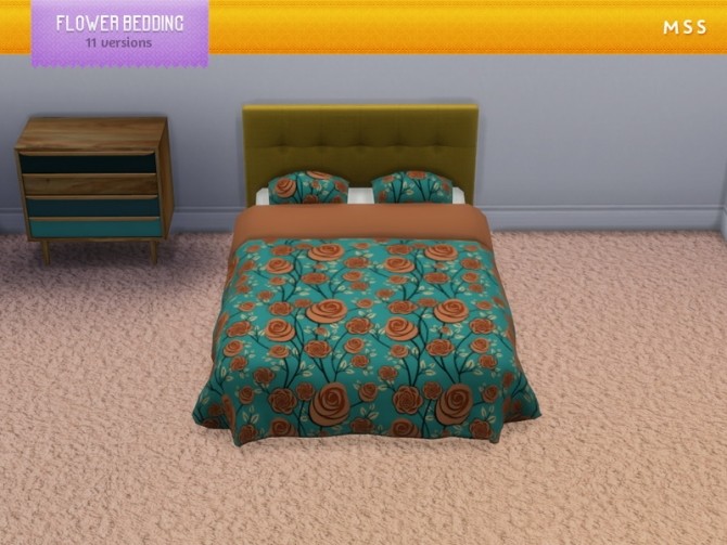 Sims 4 Flower Bedding by midnightskysims at SimsWorkshop