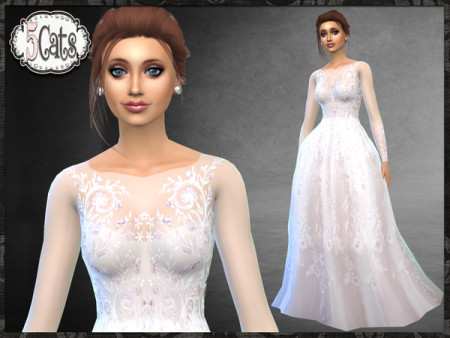 GH Beaded Floral Embellished Bridal Gown by Five5Cats at TSR