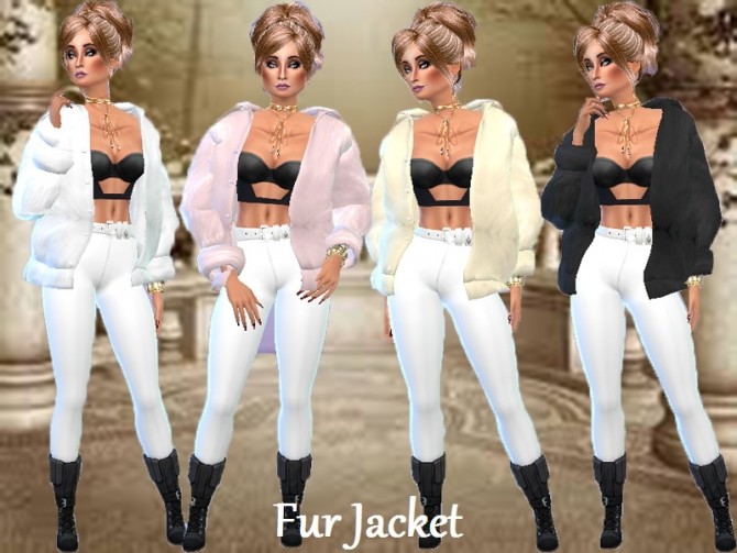 Sims 4 Fur Jacket Recolor at Trudie55