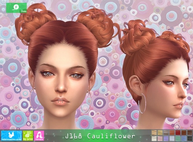 Sims 4 J168 Cauliflower hair at Newsea Sims 4