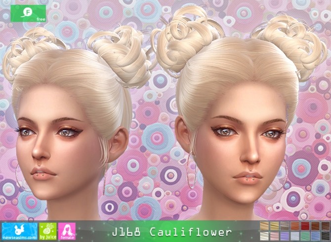 Sims 4 J168 Cauliflower hair at Newsea Sims 4