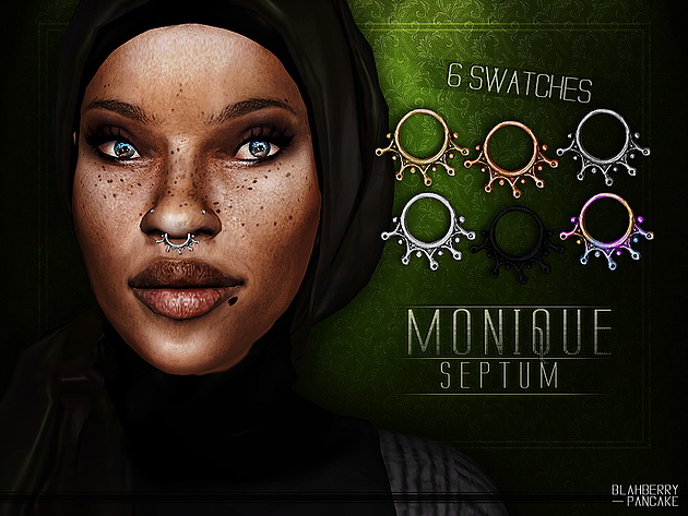 Sims 4 Monique septum at Blahberry Pancake
