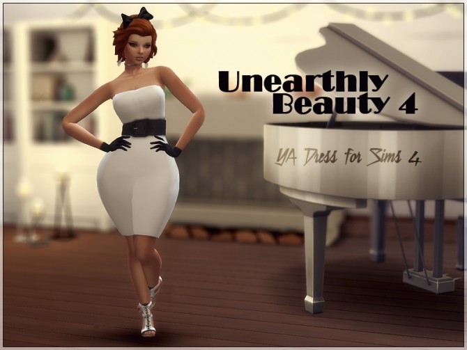 Sims 4 Unearthly Beauty 4 dress by Kiolometro at Sims Studio