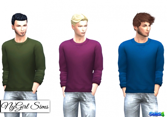 Rolled Sleeve Sweatshirt at NyGirl Sims » Sims 4 Updates