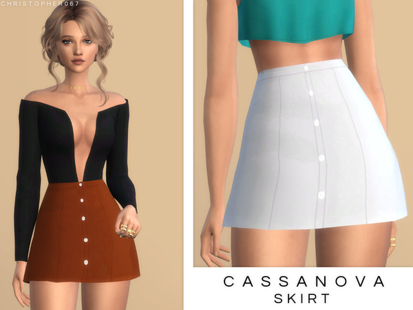 Sims 4 Cassanova Skirt by Christopher067 at TSR