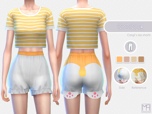 Sims 4 manueaPinny Kokie shorts by nueajaa at TSR
