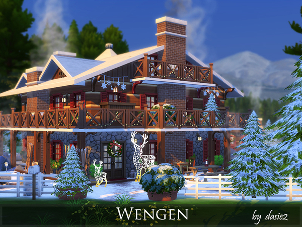 Sims 4 Wengen winter chalet by dasie2 at TSR