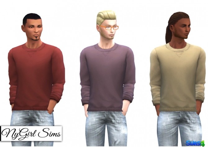 Sims 4 Rolled Sleeve Sweatshirt at NyGirl Sims